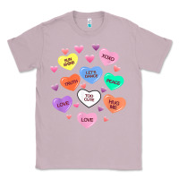 Lilac womens valentine candy heart valentines day vneck Classic Tee - tuanDangUi