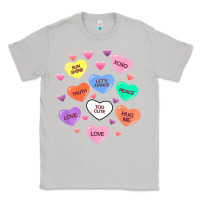 Moon Dust womens valentine candy heart valentines day vneck Classic Tee - tuanDangUi