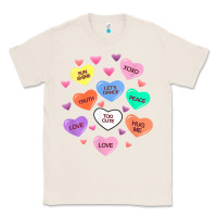Natural womens valentine candy heart valentines day vneck Classic Tee - tuanDangUi