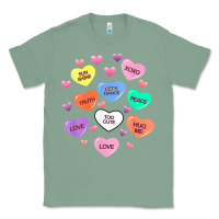 Sage womens valentine candy heart valentines day vneck Classic Tee - tuanDangUi