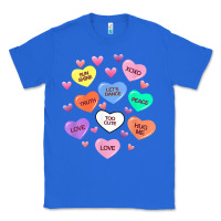 Womens Valentine Candy Heart Valentines Day Vneck Classic Tee | Teevron