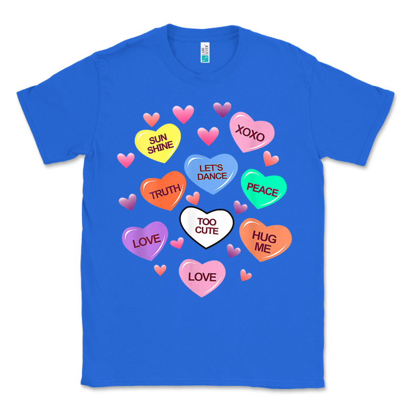 Womens Valentine Candy Heart Valentines Day Vneck Classic Tee by tuanDangUi | Teevron