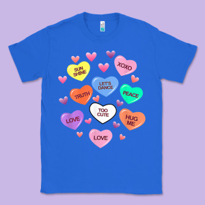 Womens Valentine Candy Heart Valentines Day Vneck Classic Tee Designed By Tuandangui