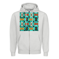 Dove Grey native american aztec seamless pattern 3 Zipper Hoodie - BundleAndBundleShop