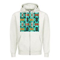 Oatmeal Heather native american aztec seamless pattern 3 Zipper Hoodie - BundleAndBundleShop