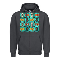 Smoke native american aztec seamless pattern 3 Zipper Hoodie - BundleAndBundleShop