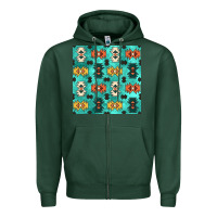 Sports Green native american aztec seamless pattern 3 Zipper Hoodie - BundleAndBundleShop