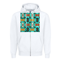 White native american aztec seamless pattern 3 Zipper Hoodie - BundleAndBundleShop