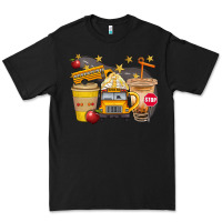Black School Bus Coffee And Star Bbs Premium Tee - BundleAndBundleShop