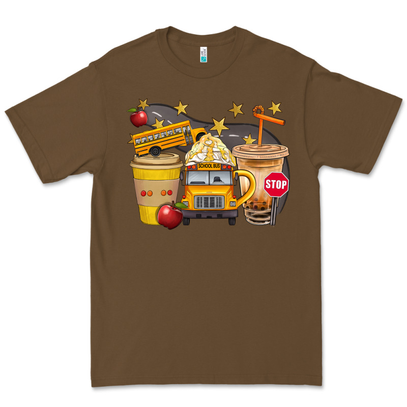 School Bus Coffee And Star Bbs Premium Tee by BundleAndBundleShop | Teevron