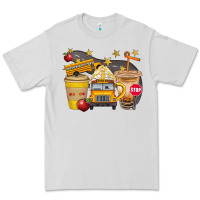 Dove Grey School Bus Coffee And Star Bbs Premium Tee - BundleAndBundleShop