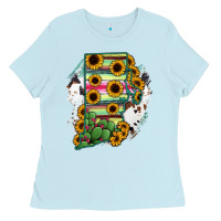 Baby Blue Rhode island State aMp Ladies Tee - RanaPortraitStore