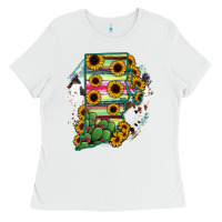 White Rhode island State aMp Ladies Tee - RanaPortraitStore
