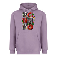 Lavender Christmas ho ho ho black angus Heavyweight Hoodie - LillyAllenDesigns