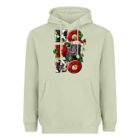Matcha Christmas ho ho ho black angus Heavyweight Hoodie - LillyAllenDesigns