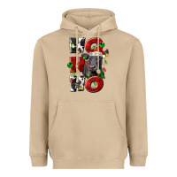Mushroom Christmas ho ho ho black angus Heavyweight Hoodie - LillyAllenDesigns