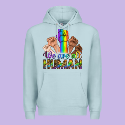 We Are All Human Premium Hoodie Designed By Bundleandbundleshop