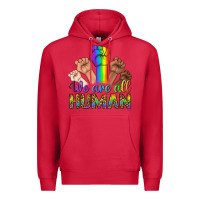 Cardinal We Are All Human Premium Hoodie - BundleAndBundleShop