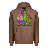 Chestnut We Are All Human Premium Hoodie - BundleAndBundleShop