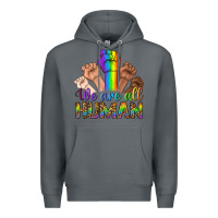 Rock We Are All Human Premium Hoodie - BundleAndBundleShop