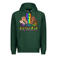 Sports Green We Are All Human Premium Hoodie - BundleAndBundleShop