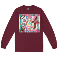 Burgundy he is risen Long Sleeve Tee - TumblerDesignByShophia