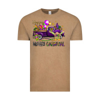 Vintage Coffee Happy Mardi Carnival with truck Vintage Tee - NancyCooperArtShop