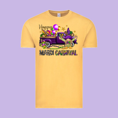 Happy Mardi Carnival With Truck Vintage Tee Designed By Nancycooperartshop