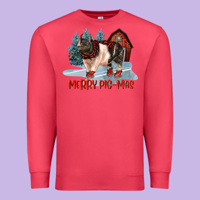 Merry Pigmas Premium Sweatshirt Designed By Lillyallendesigns