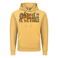 Vintage Mustard Gobble Til You Wobble with Turkey Vintage Hoodie - texasbilliewilder