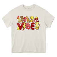 Cream softball vibes Heavy Core Tee - MaliasSmallBusiness