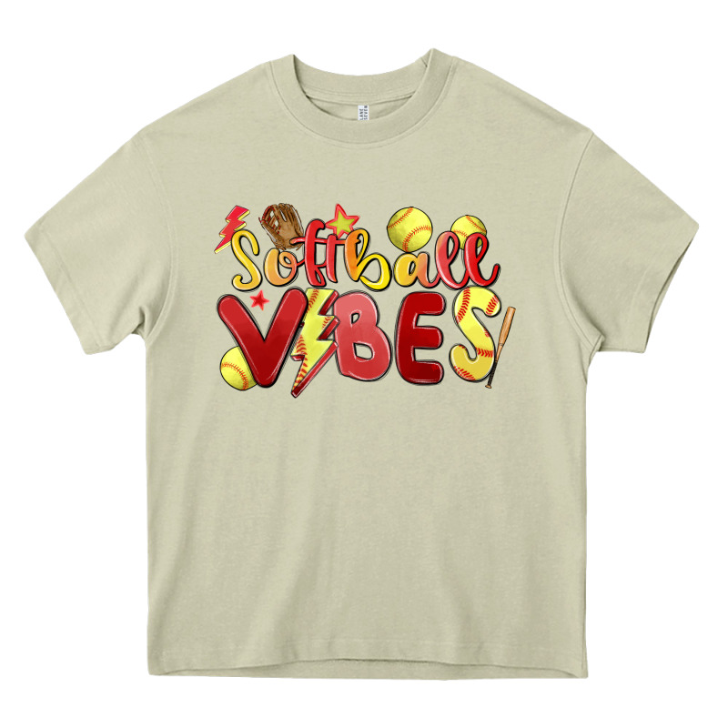 Softball Vibes Heavy Core Tee by MaliasSmallBusiness | Teevron