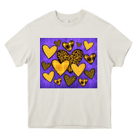 Cream team spirit color purple and gold Heavy Core Tee - JahusDesignShop