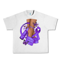 Lunar Rock Cancer diva purple ribbon Urban Heavy Tee - NancyCooperArtShop