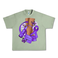 Oil Green Cancer diva purple ribbon Urban Heavy Tee - NancyCooperArtShop