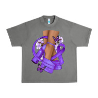 Tornado Cancer diva purple ribbon Urban Heavy Tee - NancyCooperArtShop