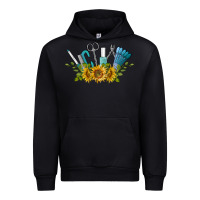 Foreset Green nail tools with sunflower Urban Hoodie - BarkalooDesign