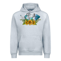 Heather Grey nail tools with sunflower Urban Hoodie - BarkalooDesign