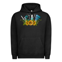 Pigment Black nail tools with sunflower Urban Hoodie - BarkalooDesign