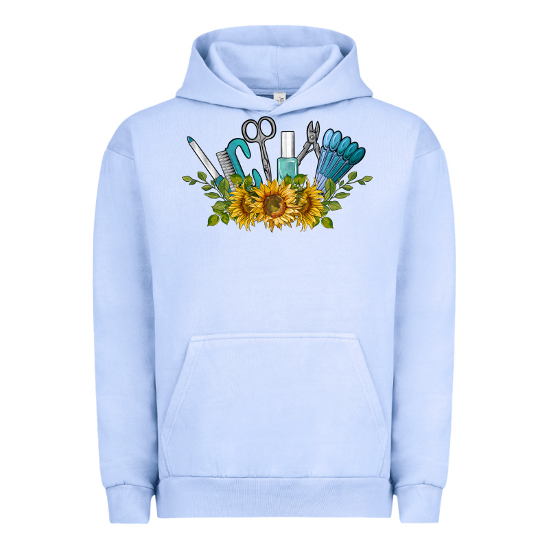 Nail Tools With Sunflower Urban Hoodie by BarkalooDesign | Teevron
