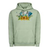 Pigment Oil Green nail tools with sunflower Urban Hoodie - BarkalooDesign