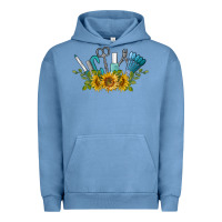 Pigment Pebble Blue nail tools with sunflower Urban Hoodie - BarkalooDesign