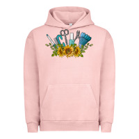 Pigment Salmon nail tools with sunflower Urban Hoodie - BarkalooDesign