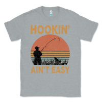 Heather Grey Hookin Ain t Easy Fishing Classic Tee - Bettercallsaul