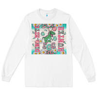 White dino mite egg hunter Long Sleeve Tee - TumblerDesignByShophia