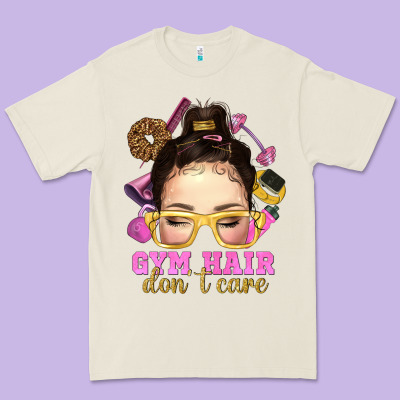 Messy Bun Gym Hair Don't Care Bbs Premium Tee Designed By Bundleandbundleshop