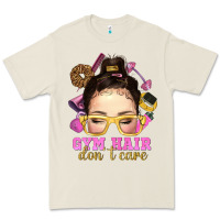 Bone Messy Bun Gym Hair Don't Care Bbs Premium Tee - BundleAndBundleShop