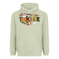Matcha christmas teacher Heavyweight Hoodie - LillyAllenDesigns