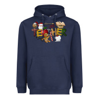 Navy christmas teacher Heavyweight Hoodie - LillyAllenDesigns