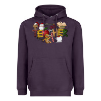 Plum christmas teacher Heavyweight Hoodie - LillyAllenDesigns